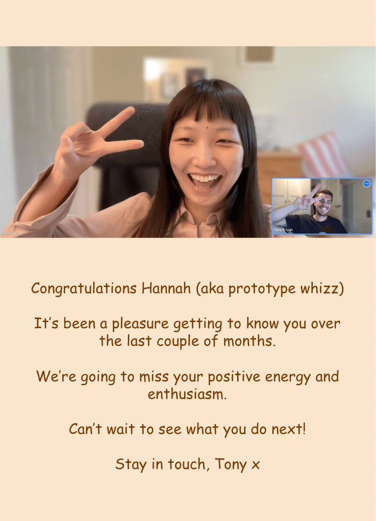 Thank-you note from a Coinbase teammate 4