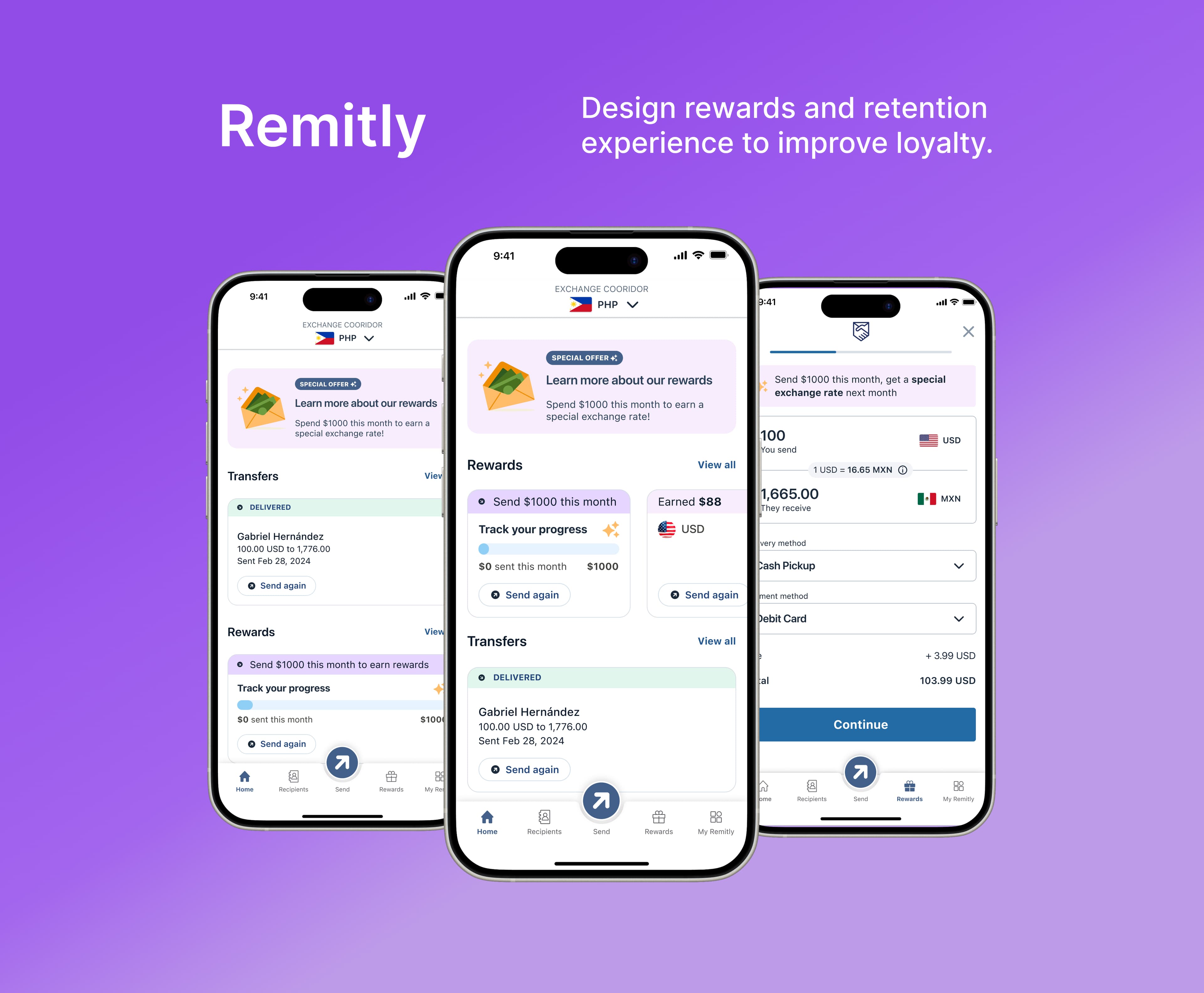 Remitly — design rewards and retention experience to improve loyalty
