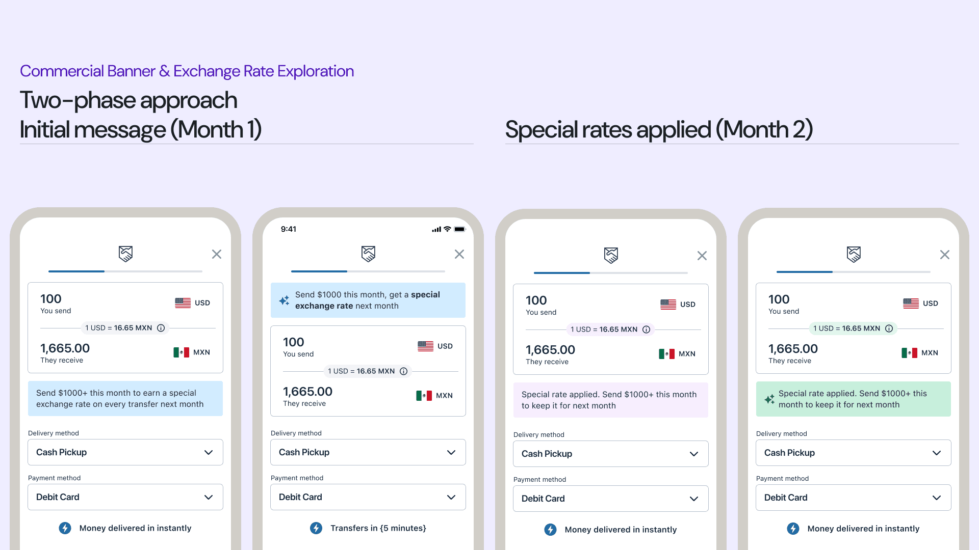 Commercial banner and exchange rate exploration: two-phase approach